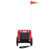Pet Bike Trailer Red and Black Oxford Fabric and Iron 93992