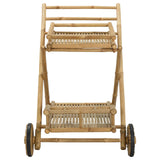 Tea Trolley with wheels Natural 79 x 67.5 x 84 cm Bamboo 42028068
