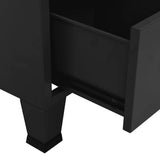 Industrial Storage Chest Black Metal 339621