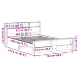 Bed Frame with Headboard White 160 x 200 cm Engineered Wood 3394220
