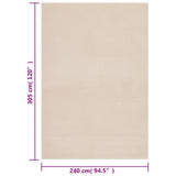 Shaggy Rug Beige 240x305 cm Polyester 353836