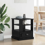 Bedside Cabinet Black Oak 50 x 50 x 60 cm Engineered Wood 881410