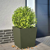 Garden Planter Olive Green 50x50x50 cm Steel 851072
