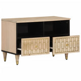 TV Cabinet 70x33x46 cm Solid Wood Mango 358249