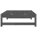 Garden Footstool Grey 120x80 cm Solid Wood Pine 825711