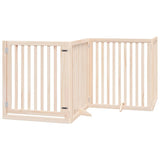 Dog Gate with Door Foldable 6 Panels 480 cm Poplar Wood 3155669