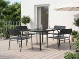 Dining Set 5 pcs Anthracite Steel 3422861