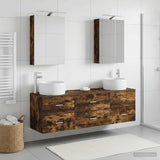 Bathroom Furniture Set 5 pcs Smoked Oak 3406995