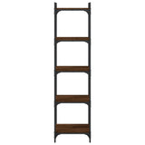 Bookcase 5-Tier Brown Oak 40x30x154 cm Engineered Wood 837641