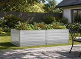 Raised Garden Bed Silver 160 x 80 x 55 cm galvanized 8006401
