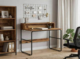 Desk with Storage Oak Wood 80 x 50 x 91 cm 8008024