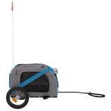 Pet Bike Trailer Blue and Grey Oxford Fabric and Iron 93869