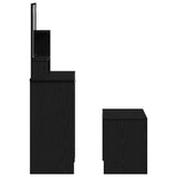 Dressing Table Set with Drawer 2 pcs Black Oak Engineered Wood 3333076