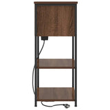 Bedside Cabinet Brown Oak 55 x 31 x 76 cm Engineered Wood 859504