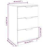 Bedside Cabinets 2 pcs White 40x36x65 cm 811269