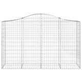 Arched Gabion Basket 200x50x120/140 cm Galvanised Iron 153396