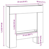 Fireplace Surround Sonoma Oak 81x18x82 cm Engineered Wood 854600