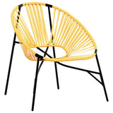 Garden Egg Chair Black and Yellow Poly Rattan 4009290