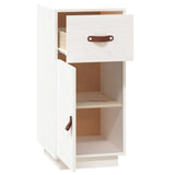 ZNTS Sideboard White 34x40x75 cm Solid Wood Pine 820123