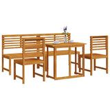 Garden Bistro Set 5 pcs Brown Solid acacia wood 3328698