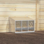 ZNTS Chicken Nesting Box with 3 Compartments Galvanized Silver Metal 864346