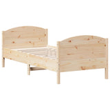 Bed Frame without Mattress 100x200 cm Solid Wood Pine 842562