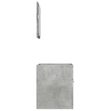 2 Piece Bathroom Furniture Set Concrete Grey Engineered Wood 856368