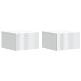 Wall-Mounted Bedside Cabinet 2 pcs White 33 x 34.5 x 20 cm 898426