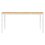 ZNTS Dining Table Corona White 160x80x75 cm Solid Wood Pine 4005719