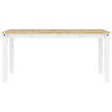 ZNTS Dining Table Corona White 160x80x75 cm Solid Wood Pine 4005719