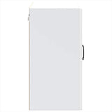 Kitchen Wall Cabinet with Glass Door Kalmar White Engineered Wood 853607