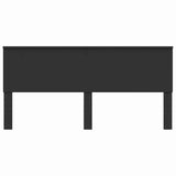 Headboard with Headboard Black Oak 200 cm Engineered wood 887715