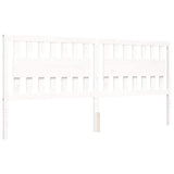Bed Frame without Mattress White 200x200 cm Solid Wood Pine 3192447