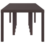 Garden Table Brown 300 x 100 x 73 cm Poly Rattan 3378521