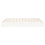 Bed Frame without Mattress White Solid Wood 180x200 cm Super King 820028