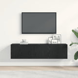 TV Cabinet Black Oak 120x30x30.5 cm Engineered Wood 862011