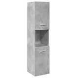 4 Piece Bathroom Furniture Set Concrete Grey Engineered Wood 3324886