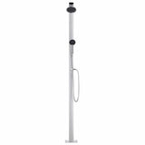 Garden Shower with Grey Base 220 cm Aluminium 3070786