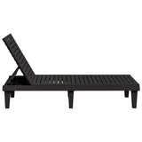 Sun Lounger Set of 2 Black Polypropylene Medium Modern 364148