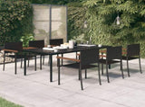 Garden Dining Set Black 3099417