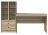 Desk with Drawer with Shelf with Storage 2 pcs Sonoma Oak 3337363