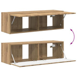 TV Wall Cabinet 98 x 31 x 29.5 cm Artisian Oak Engineered Wood 892247