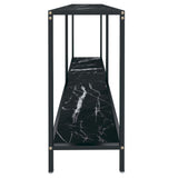 Console Table Black 140x35x75.5 cm Tempered Glass 331697