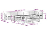 Sofa Sets 9 pcs Natural Solid Acacia Wood 3375049