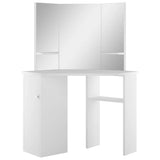 Corner Dressing Table Cosmetic Table Make-up Table White 288451