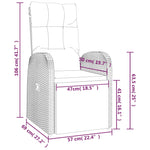 ZNTS 2 Piece Garden Lounge Set Black Poly Rattan&Steel 3157673