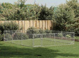Outdoor Dog Kennel with Door 3x4x1 m Galvanised Steel 4105414