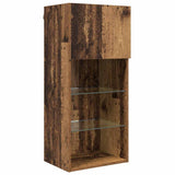 TV Wall Units with LED Old Wood Engineered Wood 3402980