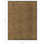 Doormat Washable Brown 90x120 cm 323436