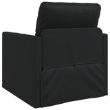 Folding Sofa Bed Black 74 x 77 x 81 cm Faux Leather 42030492